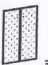 Двери средние стекло матовое в алюминиевой раме 3305С Размер: 1150*770 мм