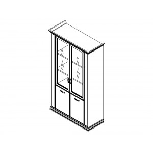 Шкаф комбинированный со стеклом PRT403 Размер: 1240*515*2148 мм
