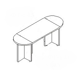 Конференц-стол С-ФР-1.4.1+1.4.4*2+1.4.5*2 Размер: 2100*700*750 мм